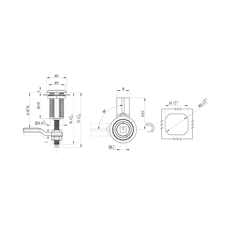 MS816-3D-2 اسپری خاکستری آبی پایه قفل چفت فشاری سیلندر S MS816-3D-2 اسپری خاکستری آبی پایه قفل چفت فشاری سیلندر S
