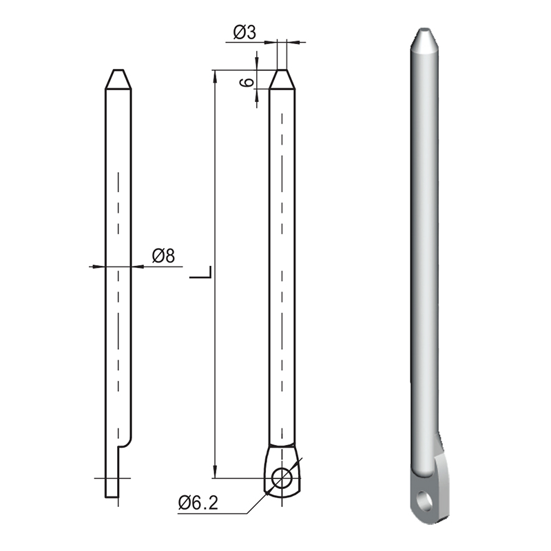 لوازم جانبی میله اتصال صنعتی غلتکی نایلونی LG007-A